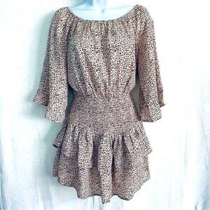 Floral Print Smocked Waist Tunic